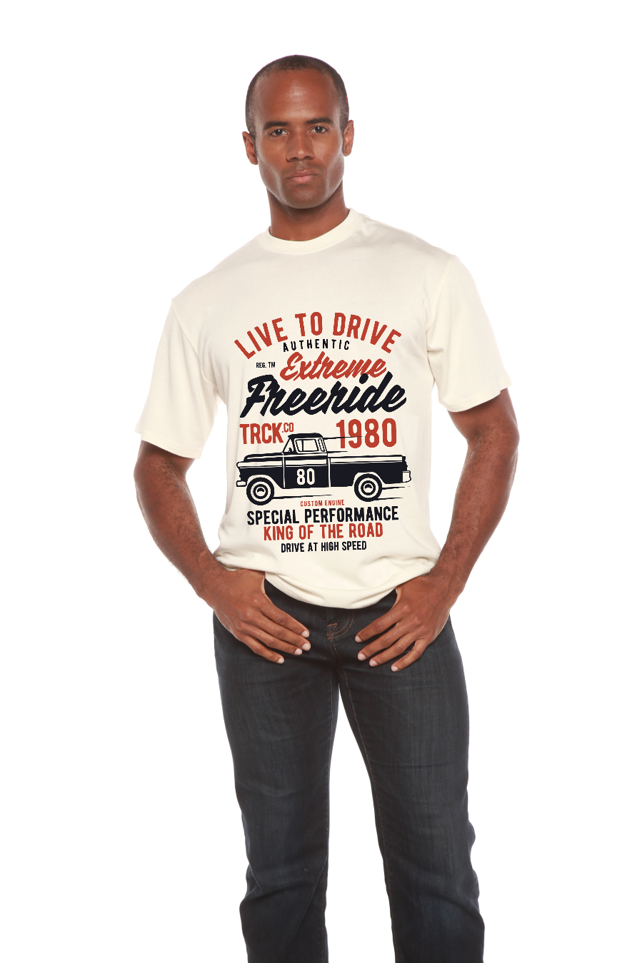 Extreme Freeride Men's Bamboo Viscose/Organic Cotton Short Sleeve Graphic T-Shirt - The7Letter