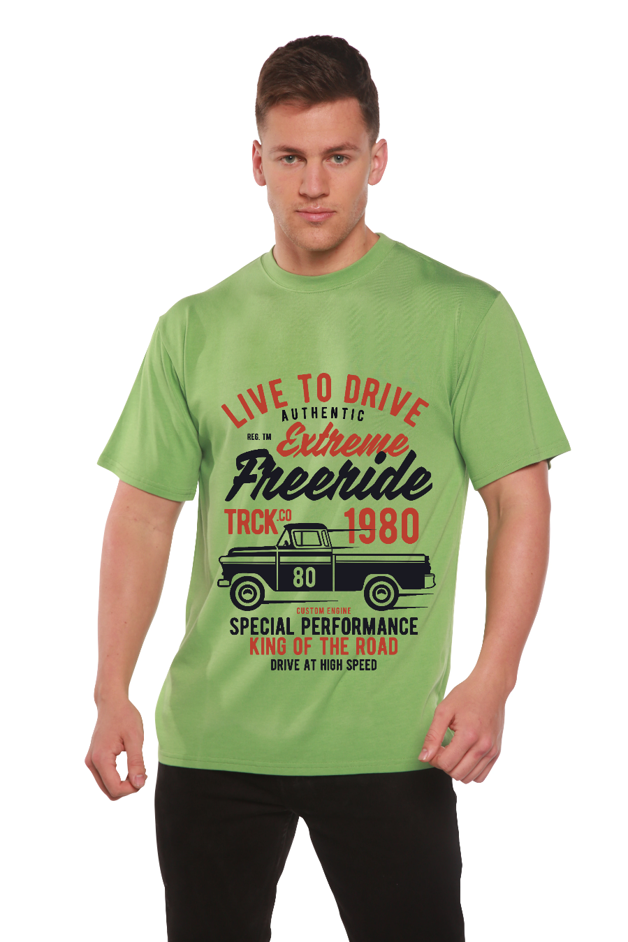 Extreme Freeride Men's Bamboo Viscose/Organic Cotton Short Sleeve Graphic T-Shirt - The7Letter