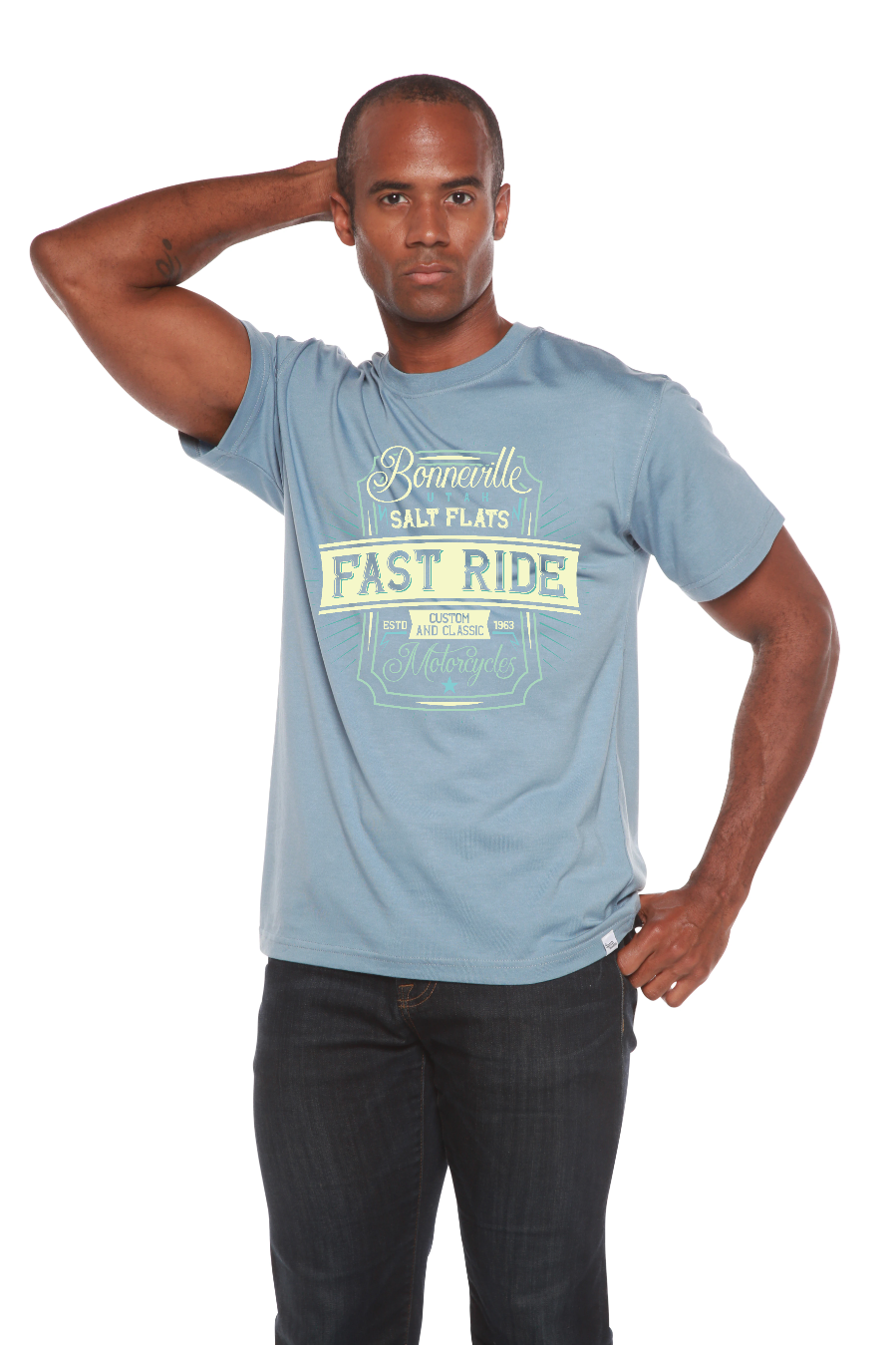 Fast Ride Men's Bamboo Viscose/Organic Cotton Short Sleeve Graphic T-Shirt - The7Letter