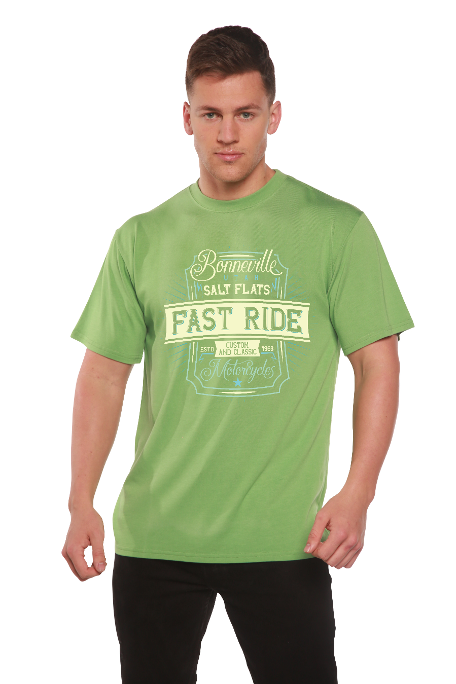 Fast Ride Men's Bamboo Viscose/Organic Cotton Short Sleeve Graphic T-Shirt - The7Letter