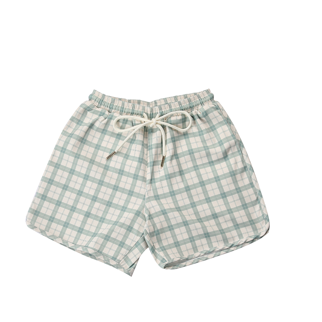 Swim Trunks | UPF + Recycled - Fern Plaid - The7Letter