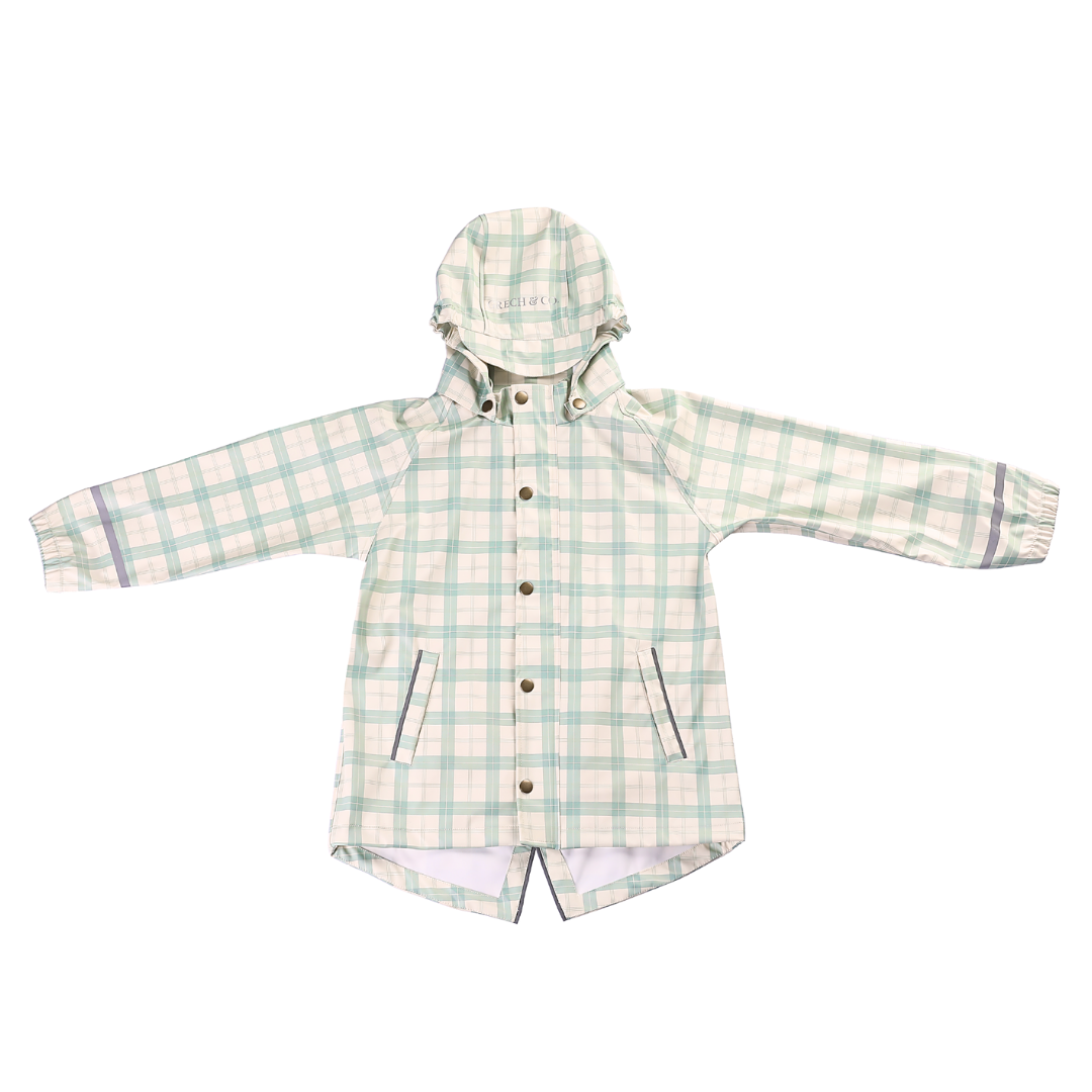Fishtail Rain Jacket | Fern Plaid - The7Letter
