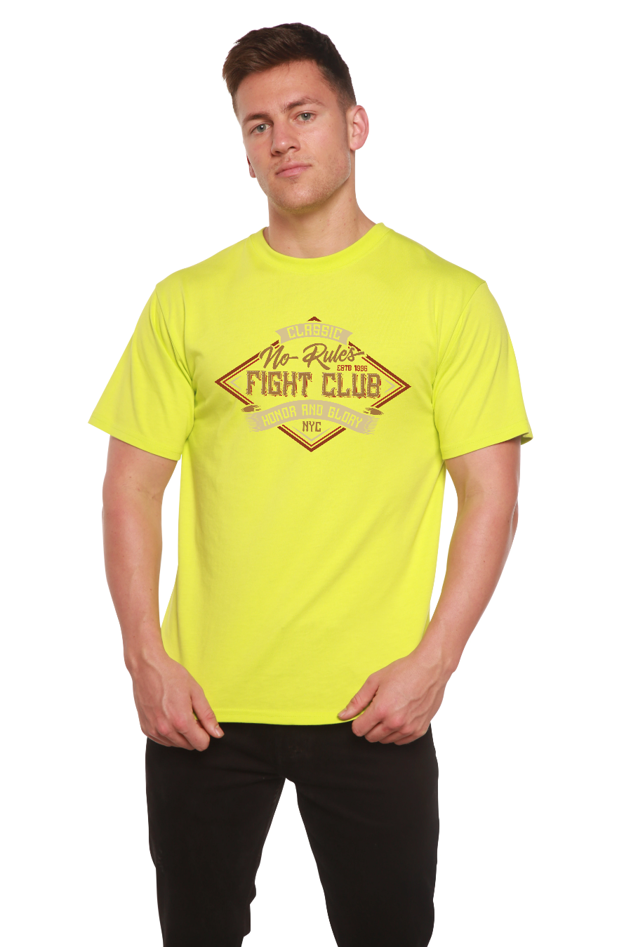 Fight Club Men's Bamboo Viscose/Organic Cotton Short Sleeve Graphic T-Shirt - The7Letter