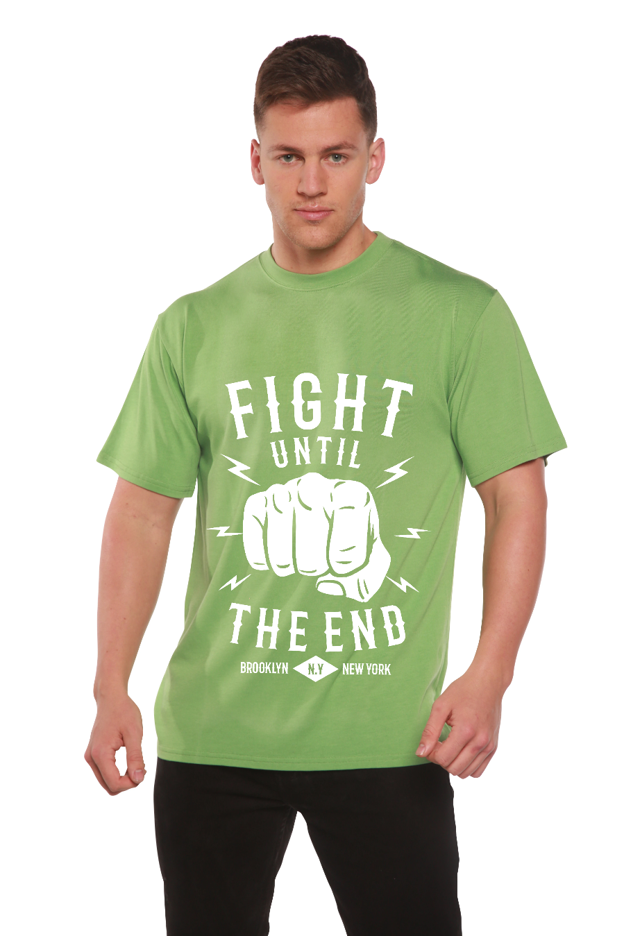 Fight Until Men's Bamboo Viscose/Organic Cotton Short Sleeve Graphic T-Shirt - The7Letter