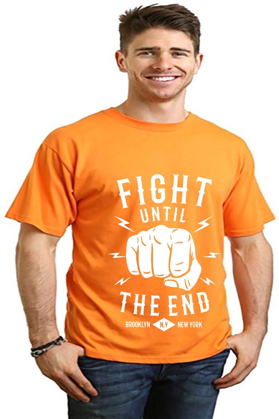 Fight Until Men's Bamboo Viscose/Organic Cotton Short Sleeve Graphic T-Shirt - The7Letter