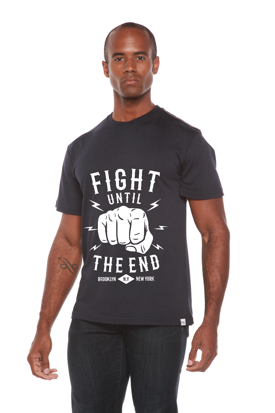 Fight Until Men's Bamboo Viscose/Organic Cotton Short Sleeve Graphic T-Shirt - The7Letter