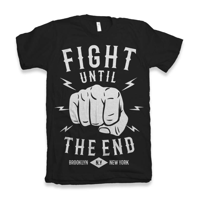 Fight Until Men's Bamboo Viscose/Organic Cotton Short Sleeve Graphic T-Shirt - The7Letter
