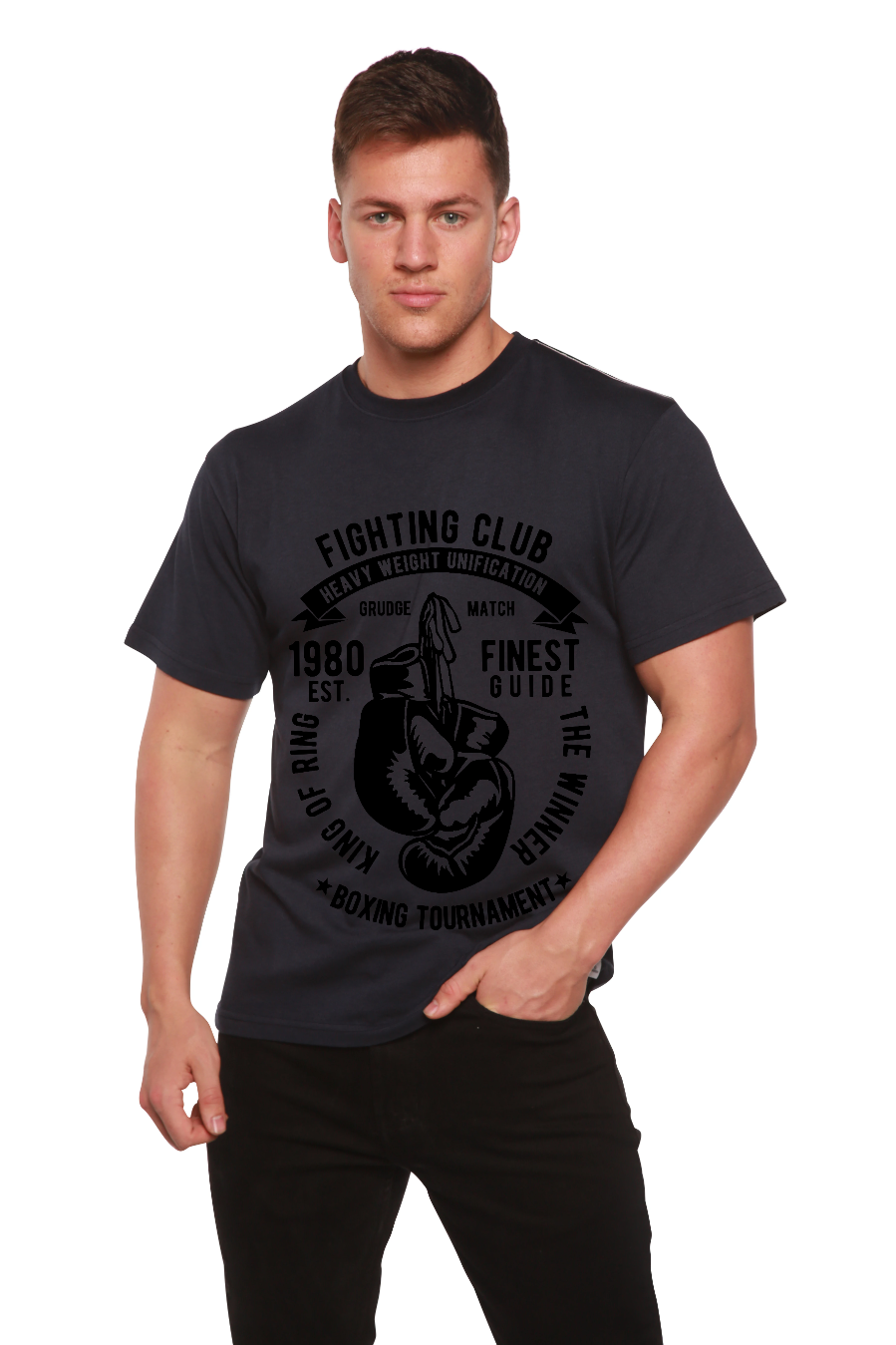 Fighting Club Men's Bamboo Viscose/Organic Cotton Short Sleeve Graphic T-Shirt - The7Letter