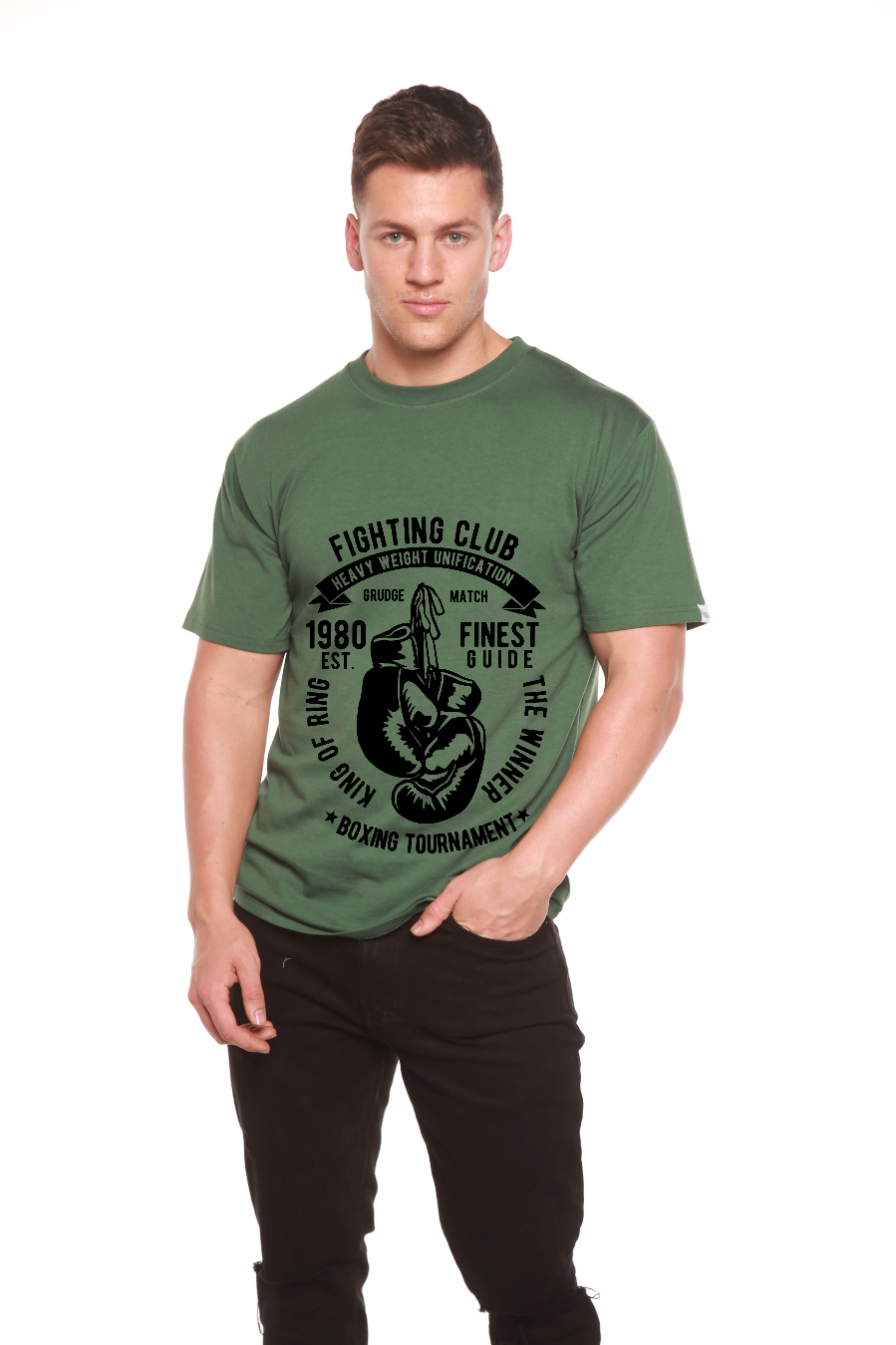 Fighting Club Men's Bamboo Viscose/Organic Cotton Short Sleeve Graphic T-Shirt - The7Letter