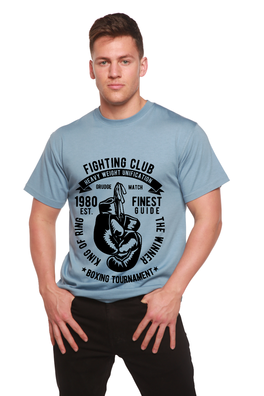 Fighting Club Men's Bamboo Viscose/Organic Cotton Short Sleeve Graphic T-Shirt - The7Letter