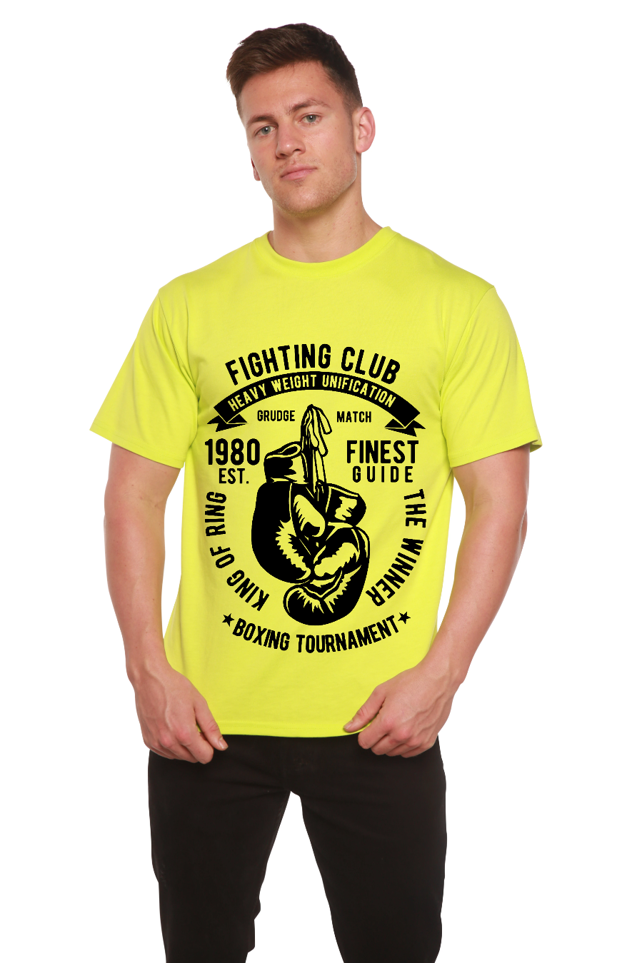 Fighting Club Men's Bamboo Viscose/Organic Cotton Short Sleeve Graphic T-Shirt - The7Letter