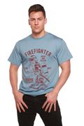 Firefighter Dept Men's Bamboo Viscose/Organic Cotton Short Sleeve Graphic T-Shirt - The7Letter