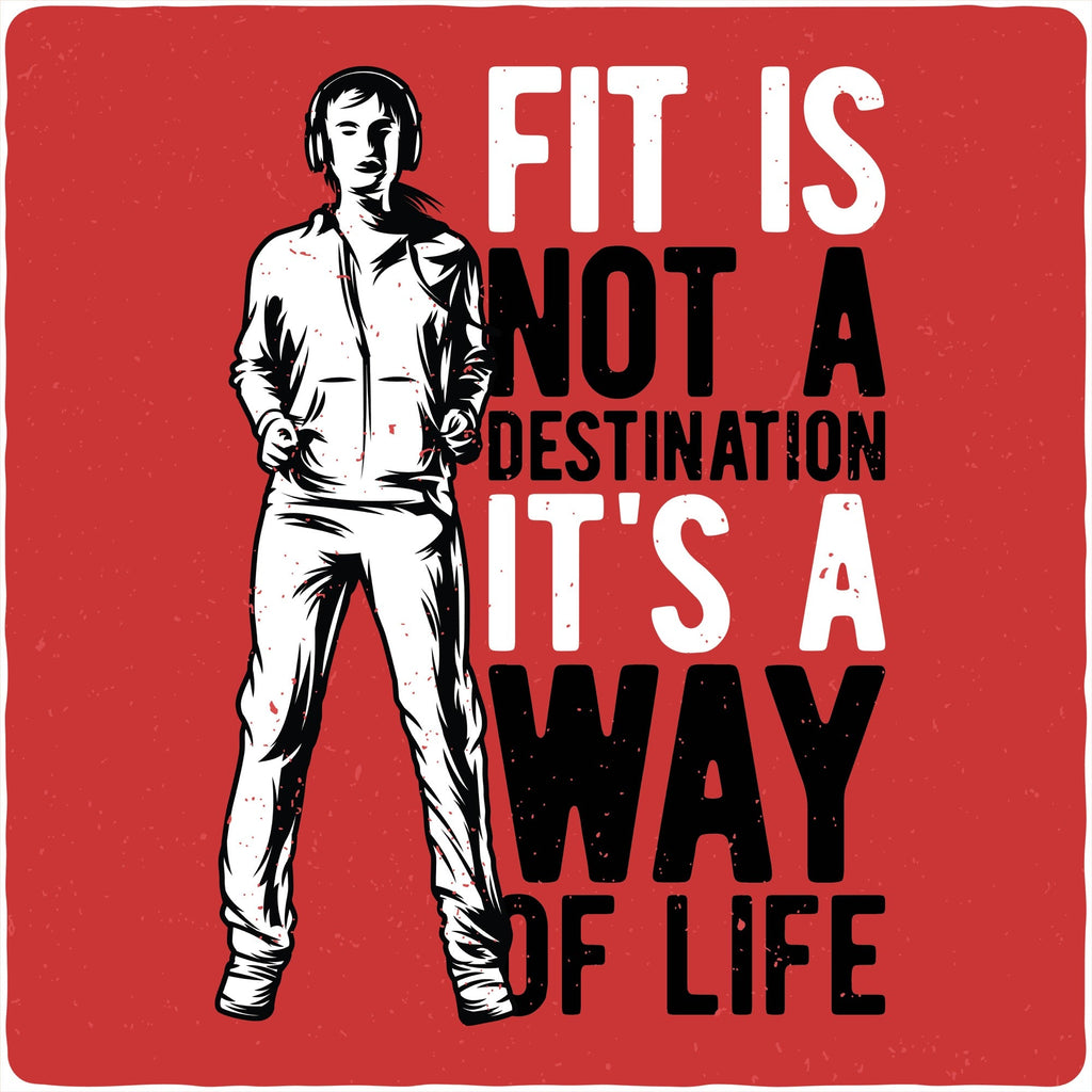 Fit is not a destination Men's Bamboo Viscose/Organic Cotton Short Sleeve Graphic T-Shirt - The7Letter