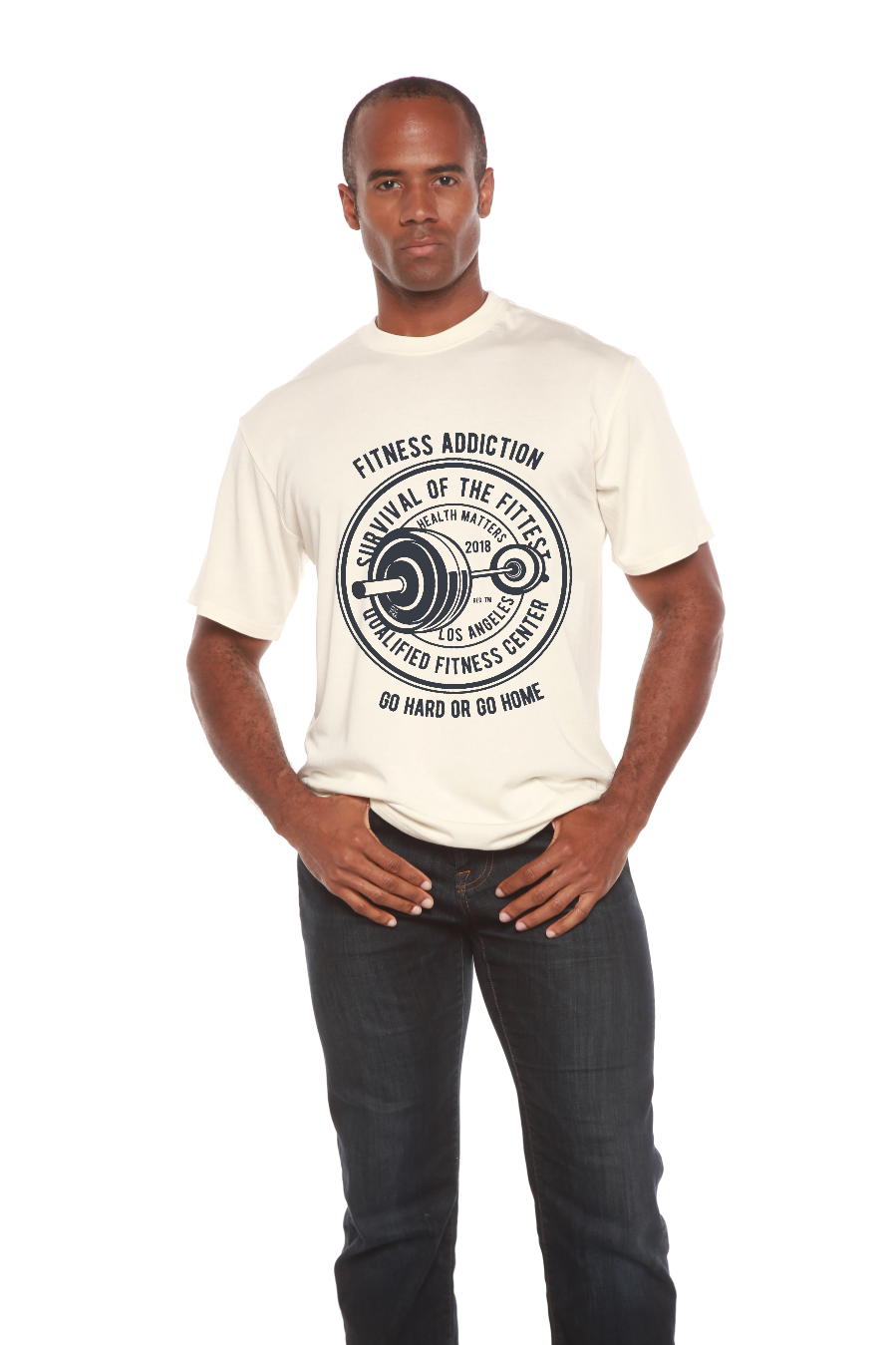 Fitness Addiction Men's Bamboo Viscose/Organic Cotton Short Sleeve Graphic T-Shirt - The7Letter