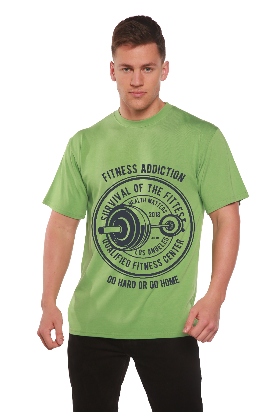 Fitness Addiction Men's Bamboo Viscose/Organic Cotton Short Sleeve Graphic T-Shirt - The7Letter