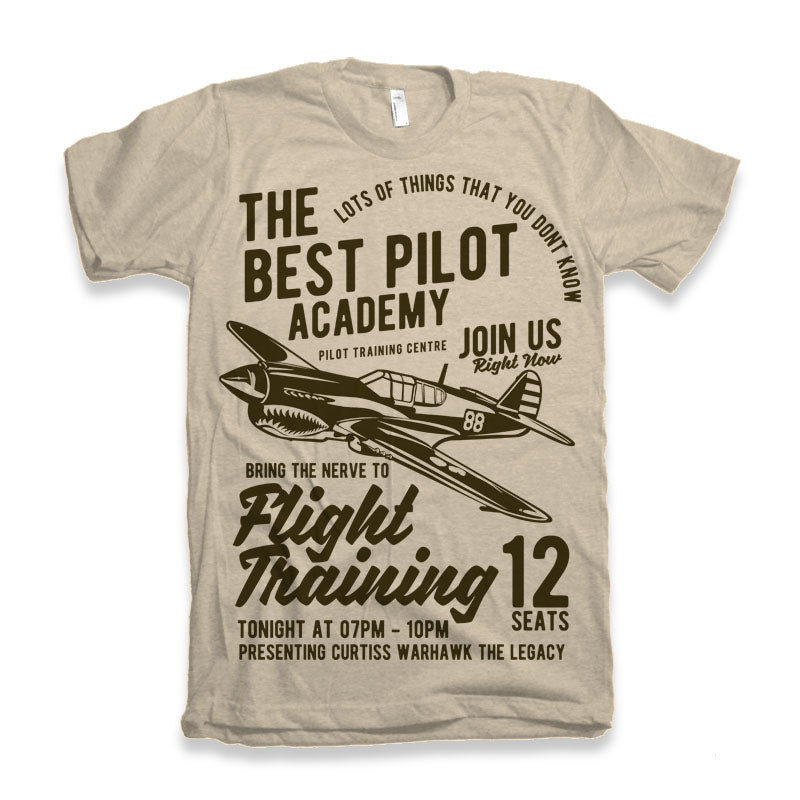 Flight Training Men's Bamboo Viscose/Organic Cotton Short Sleeve Graphic T-Shirt - The7Letter