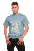 Fly To The Moon Men's Bamboo Viscose/Organic Cotton Short Sleeve Graphic T-Shirt - The7Letter