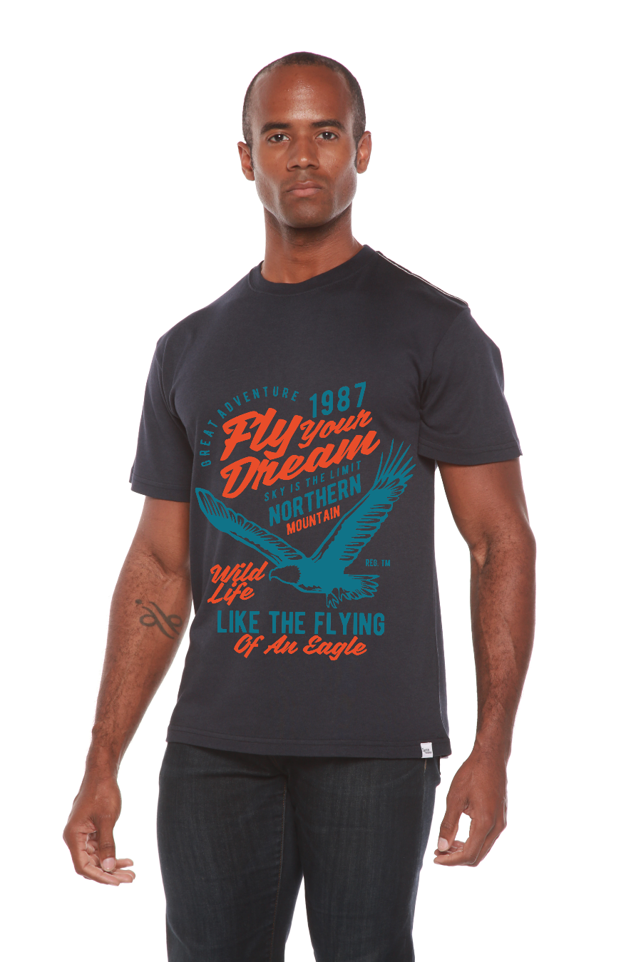 Fly Your Dream Men's Bamboo Viscose/Organic Cotton Short Sleeve Graphic T-Shirt - The7Letter