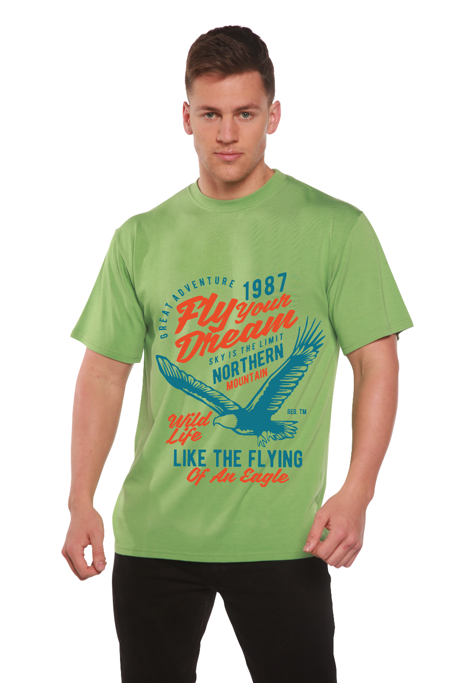 Fly Your Dream Men's Bamboo Viscose/Organic Cotton Short Sleeve Graphic T-Shirt - The7Letter