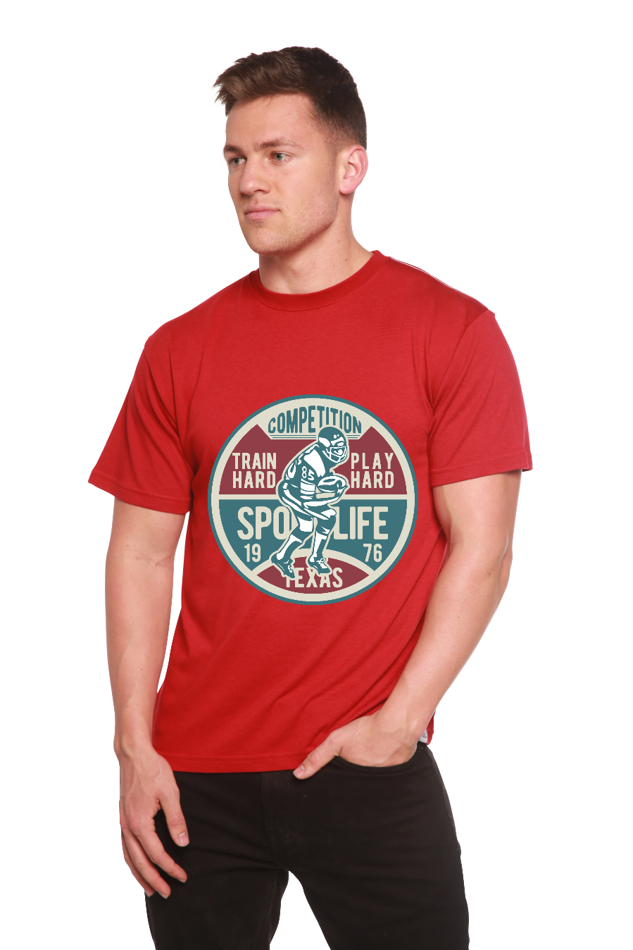 Football Competition Men's Bamboo Viscose/Organic Cotton Short Sleeve Graphic T-Shirt - The7Letter