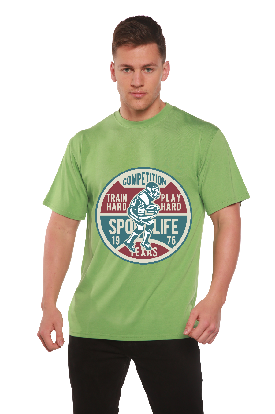 Football Competition Men's Bamboo Viscose/Organic Cotton Short Sleeve Graphic T-Shirt - The7Letter