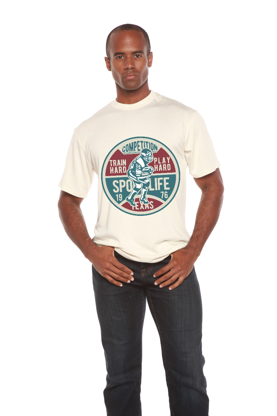 Football Competition Men's Bamboo Viscose/Organic Cotton Short Sleeve Graphic T-Shirt - The7Letter