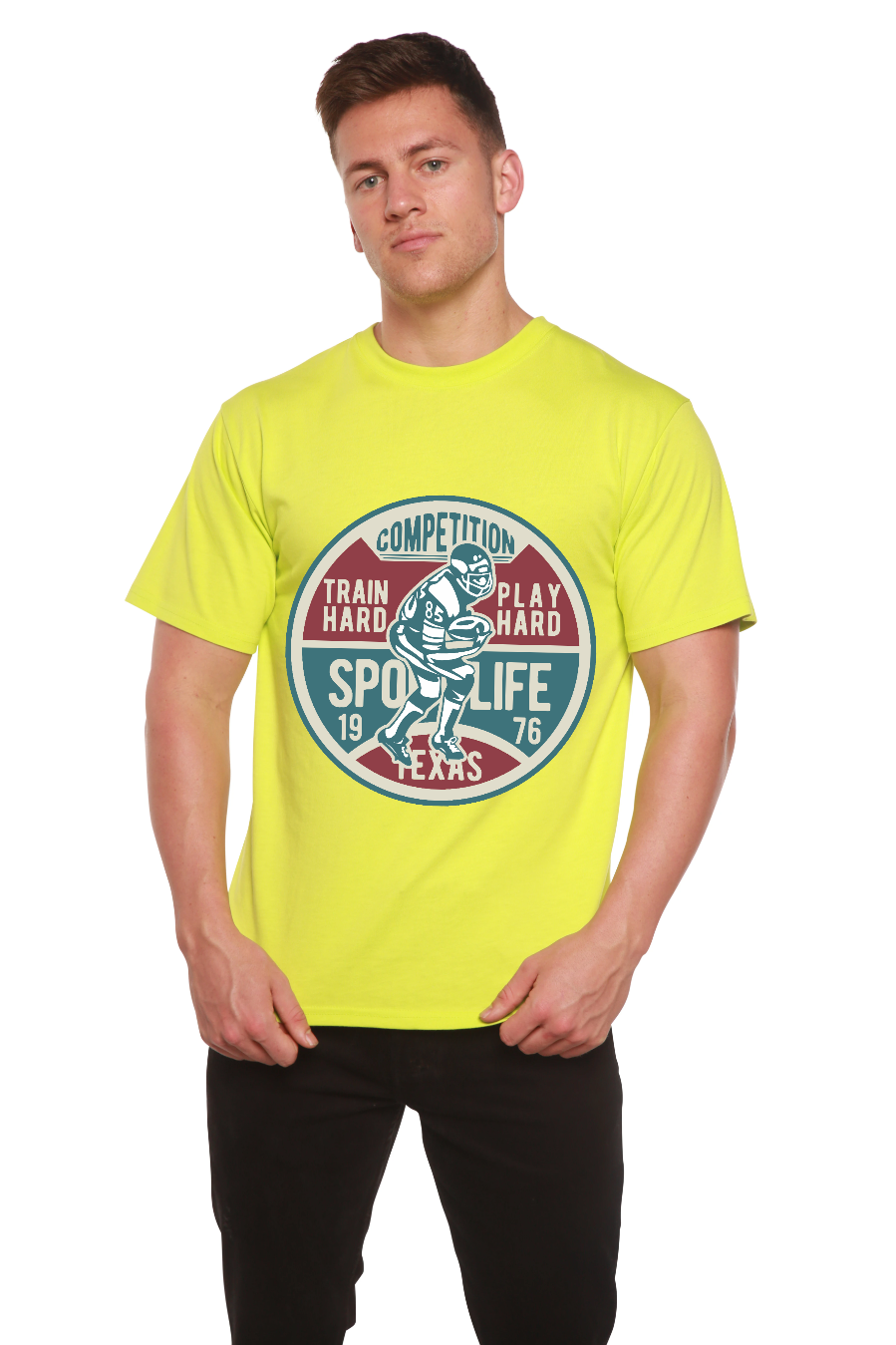 Football Competition Men's Bamboo Viscose/Organic Cotton Short Sleeve Graphic T-Shirt - The7Letter