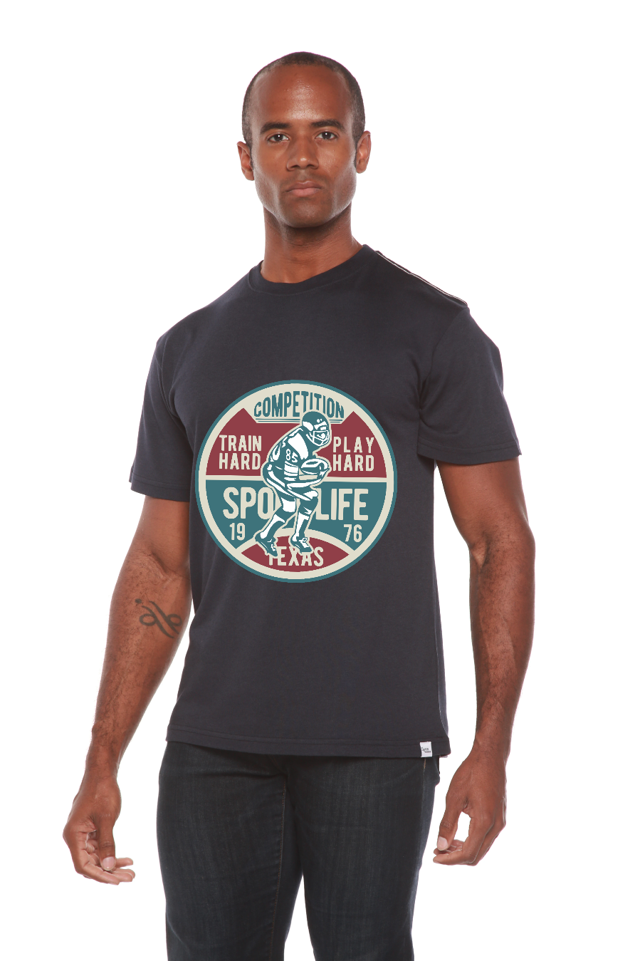 Football Competition Men's Bamboo Viscose/Organic Cotton Short Sleeve Graphic T-Shirt - The7Letter