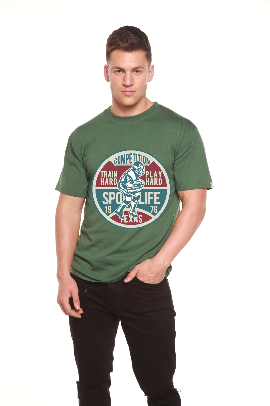 Football Competition Men's Bamboo Viscose/Organic Cotton Short Sleeve Graphic T-Shirt - The7Letter
