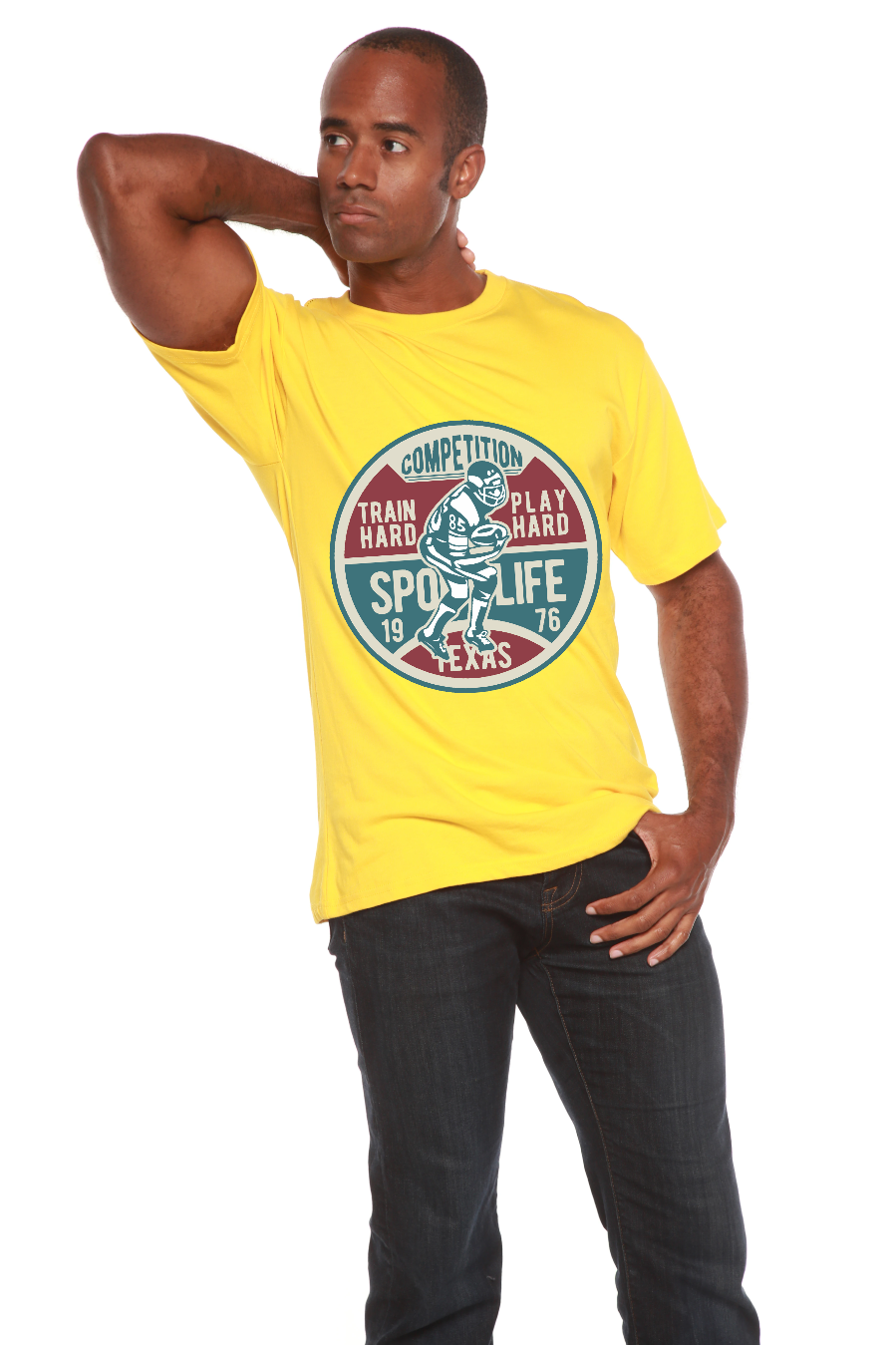 Football Competition Men's Bamboo Viscose/Organic Cotton Short Sleeve Graphic T-Shirt - The7Letter