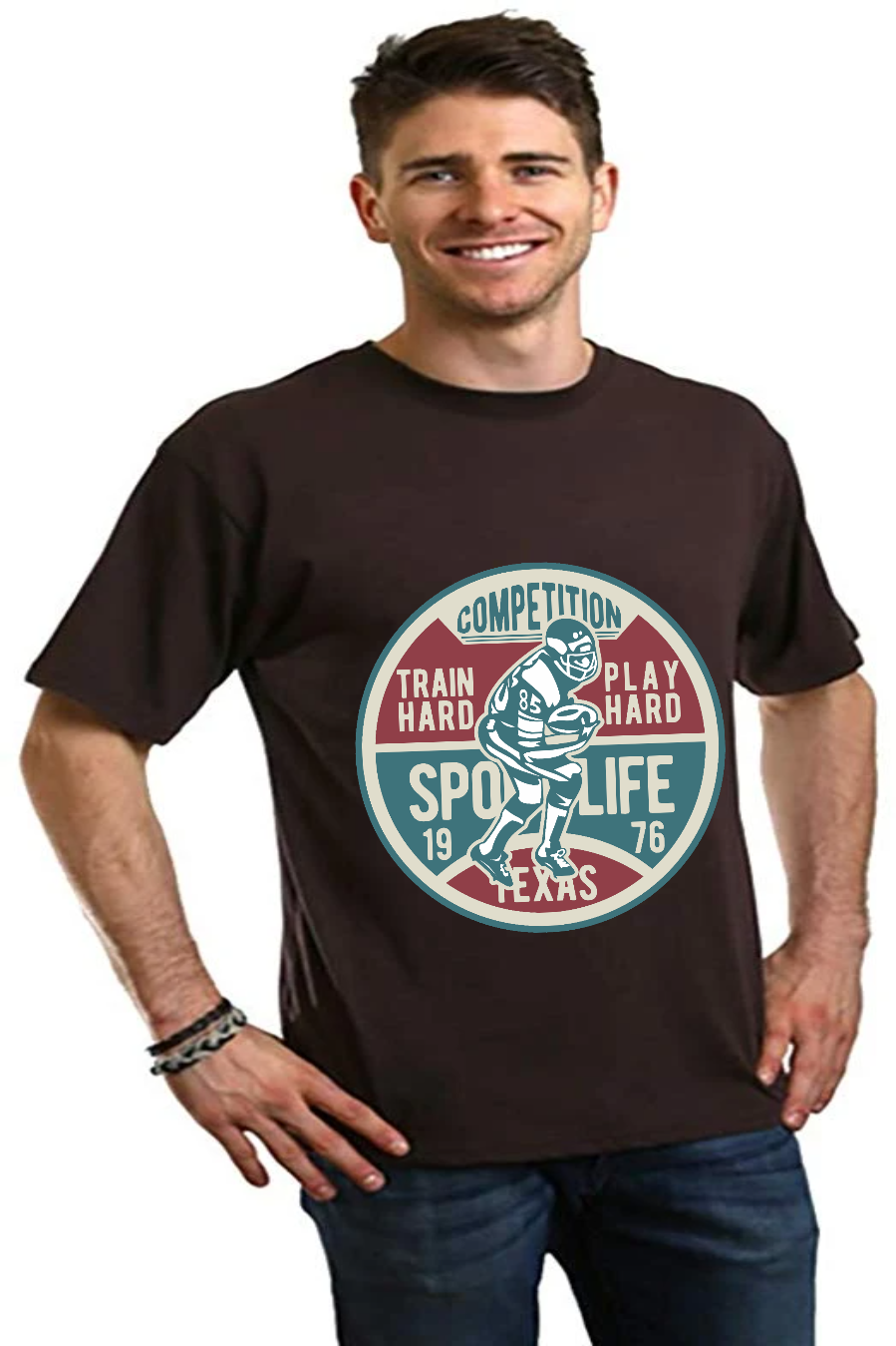 Football Competition Men's Bamboo Viscose/Organic Cotton Short Sleeve Graphic T-Shirt - The7Letter