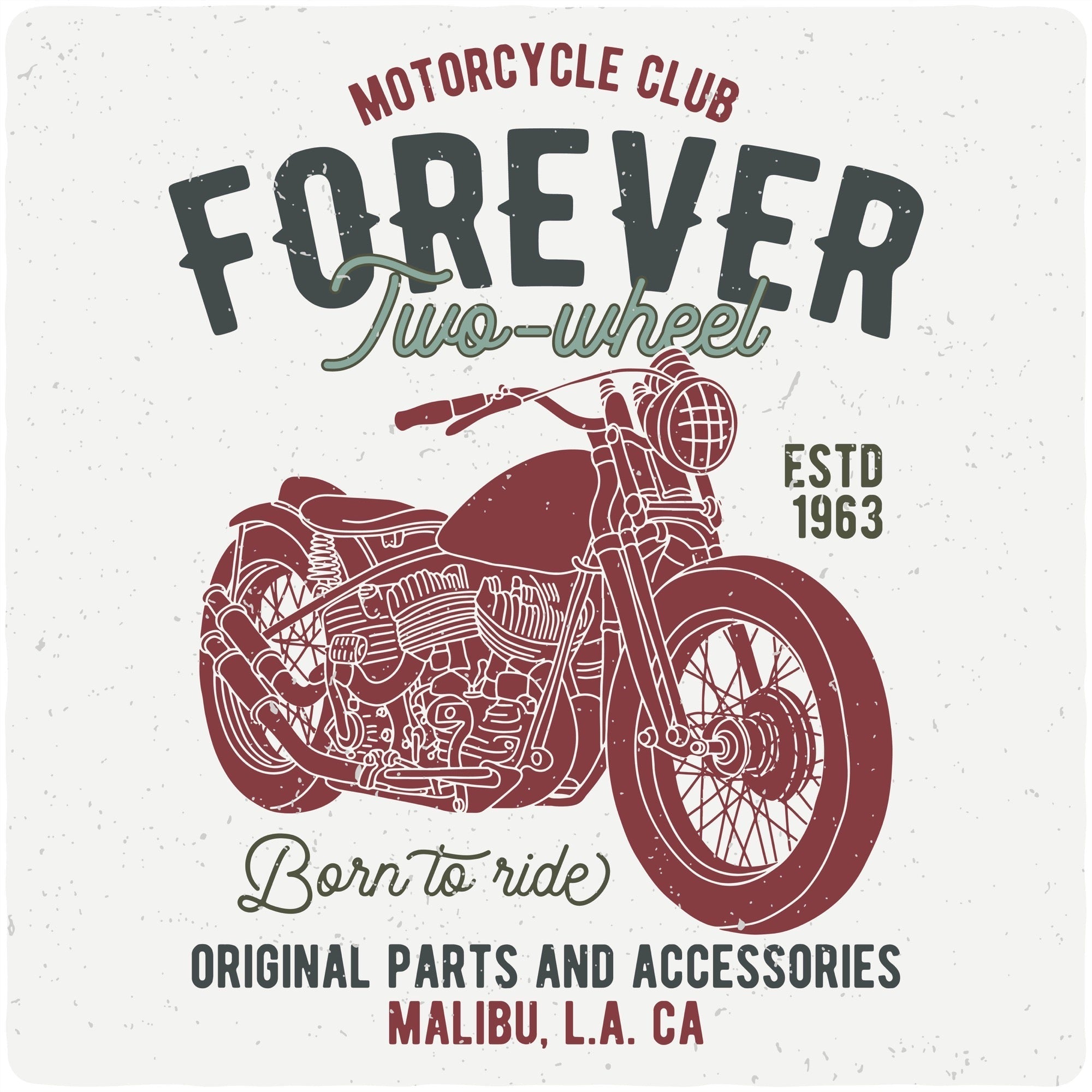 FOREVER TWO WHEEL Men's Bamboo Viscose/Organic Cotton Short Sleeve Graphic T-Shirt - The7Letter