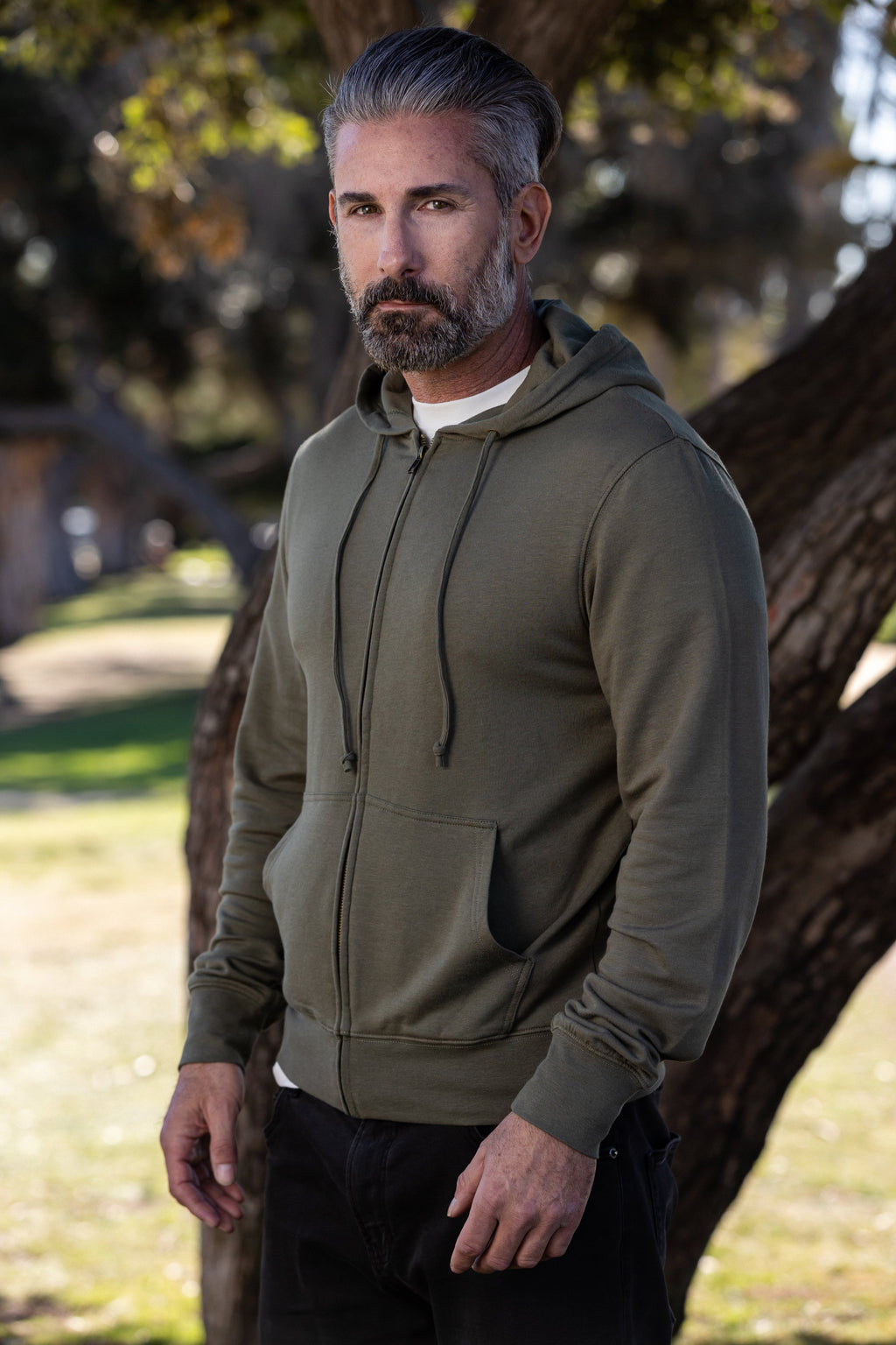 Men's Eco-Smart Full-Zip Bamboo Viscose Hoodie - The7Letter
