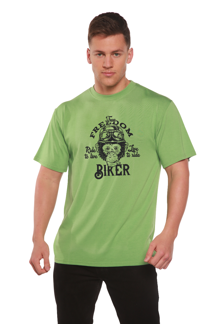 Freedom Biker Men's Bamboo Viscose/Organic Cotton Short Sleeve Graphic T-Shirt - The7Letter
