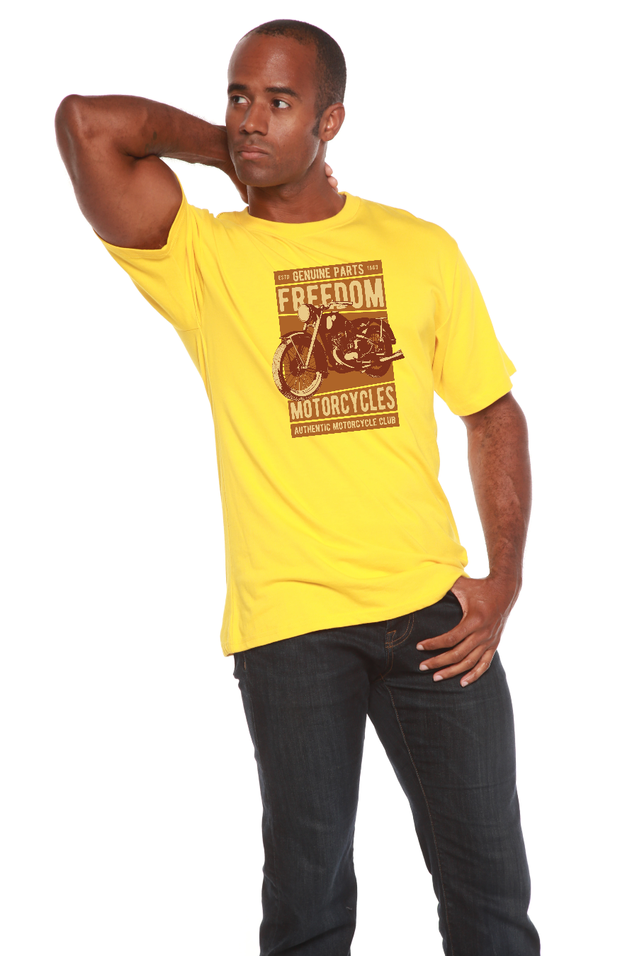 Freedom Motorcycles Men's Bamboo Viscose/Organic Cotton Short Sleeve Graphic T-Shirt - The7Letter