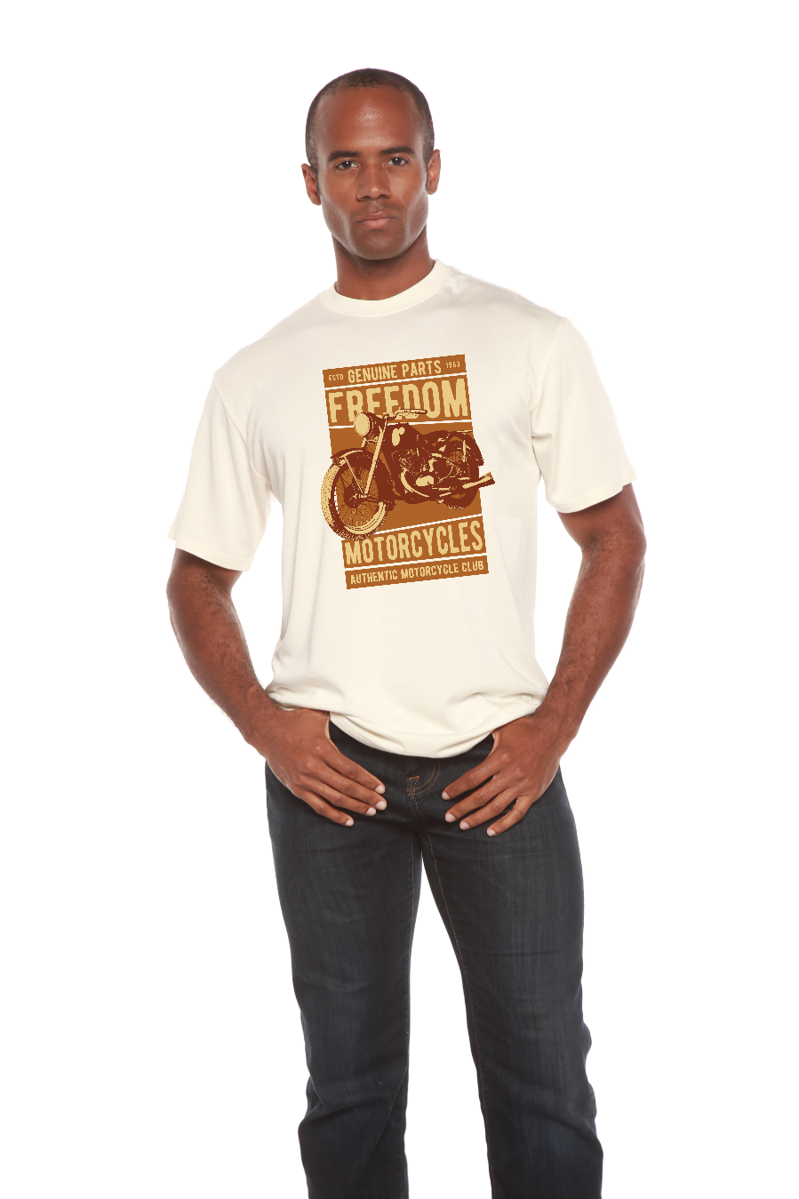 Freedom Motorcycles Men's Bamboo Viscose/Organic Cotton Short Sleeve Graphic T-Shirt - The7Letter