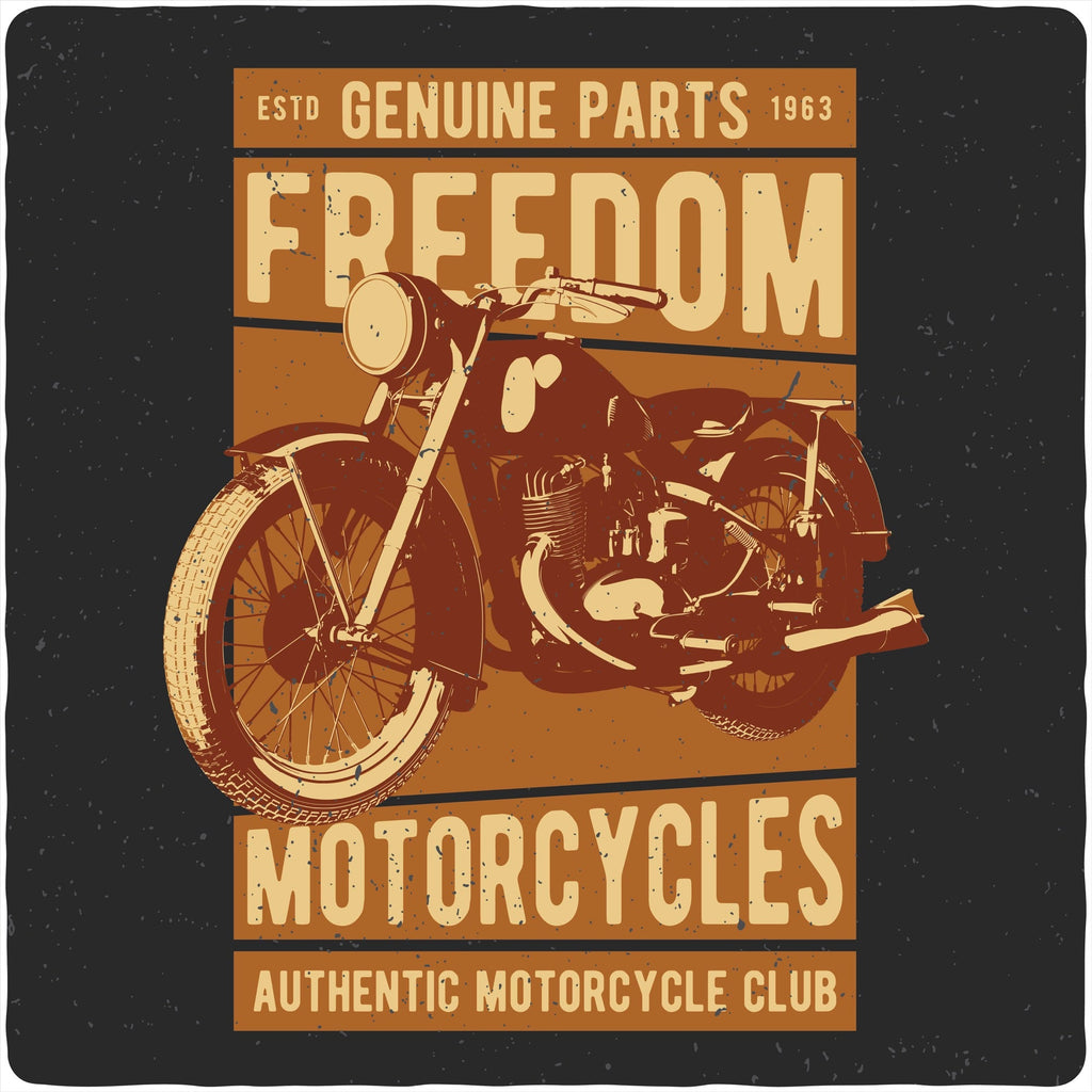Freedom Motorcycles Men's Bamboo Viscose/Organic Cotton Short Sleeve Graphic T-Shirt - The7Letter
