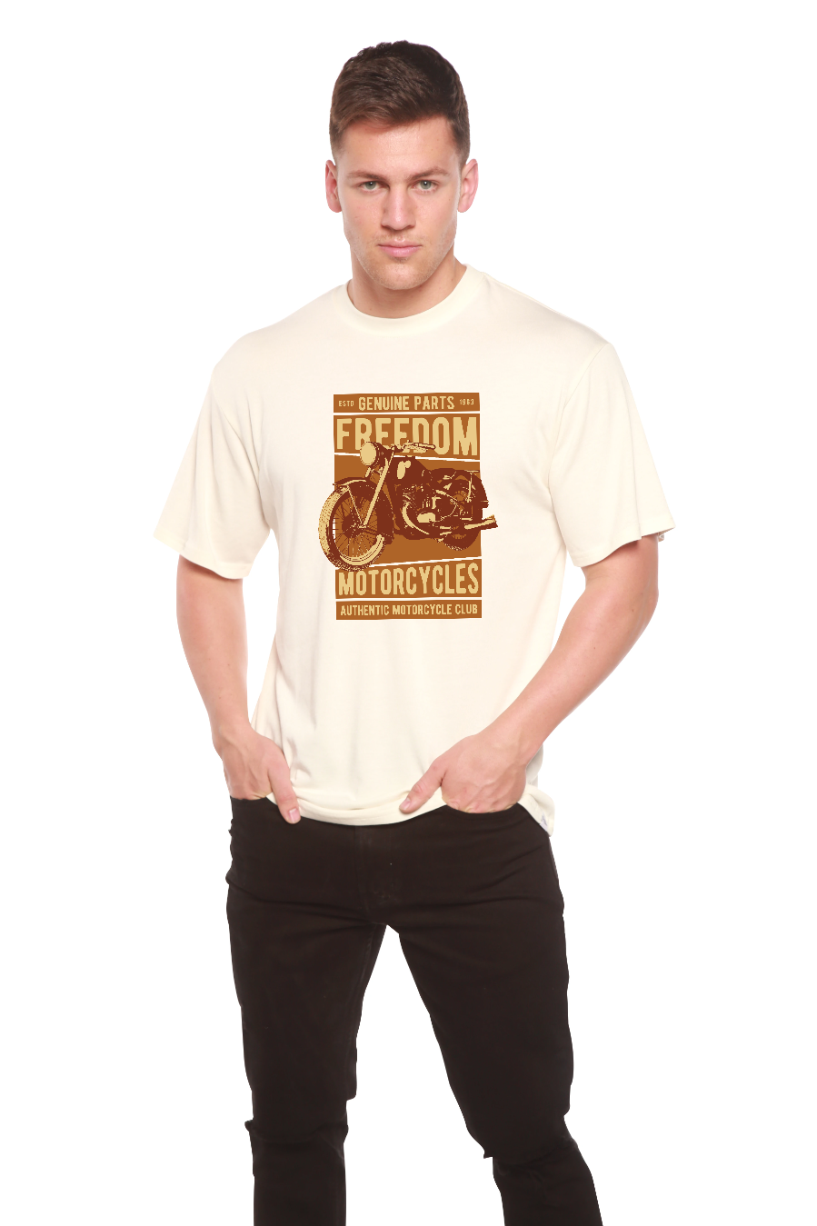 Freedom Motorcycles Men's Bamboo Viscose/Organic Cotton Short Sleeve Graphic T-Shirt - The7Letter