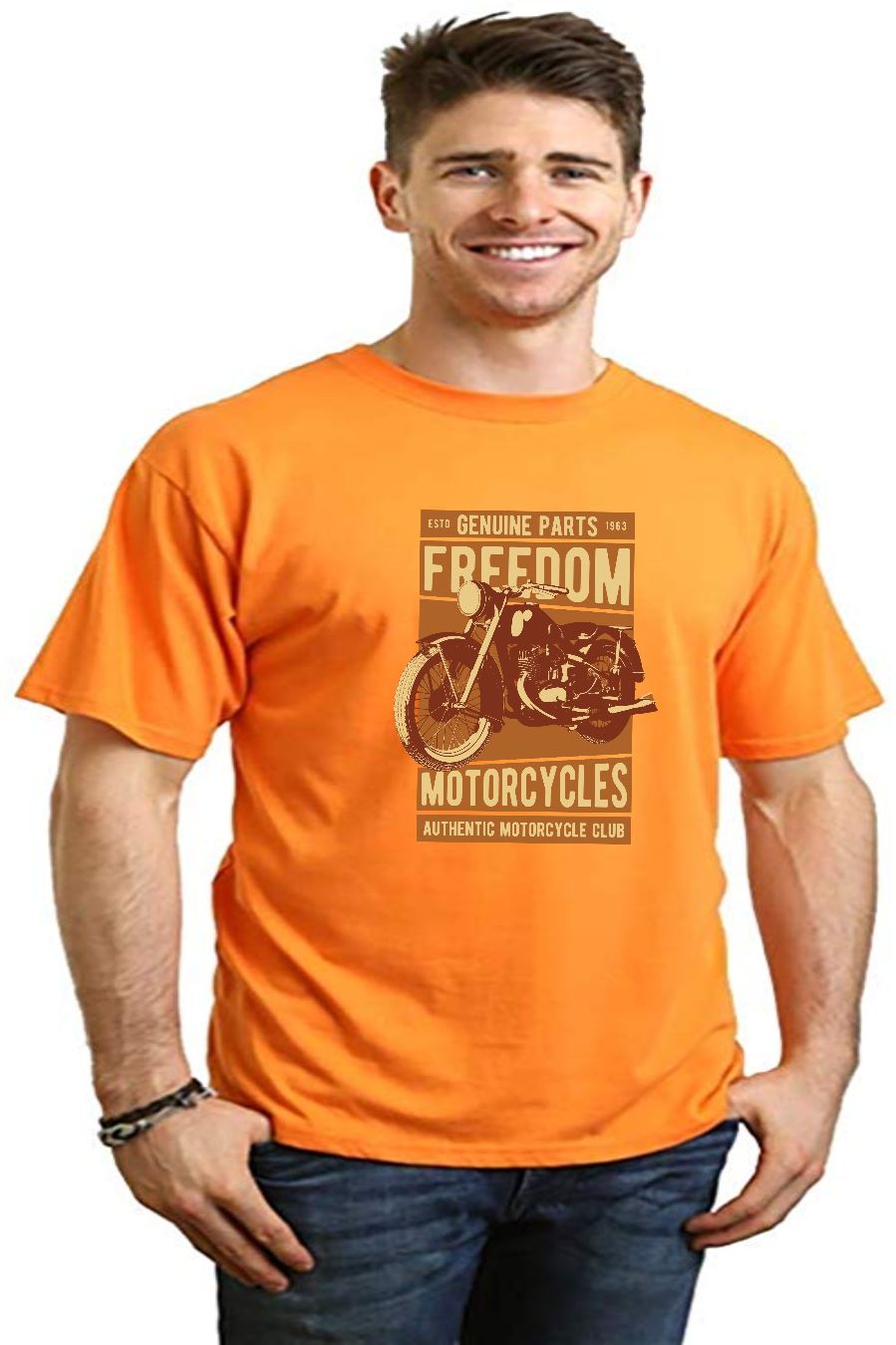 Freedom Motorcycles Men's Bamboo Viscose/Organic Cotton Short Sleeve Graphic T-Shirt - The7Letter