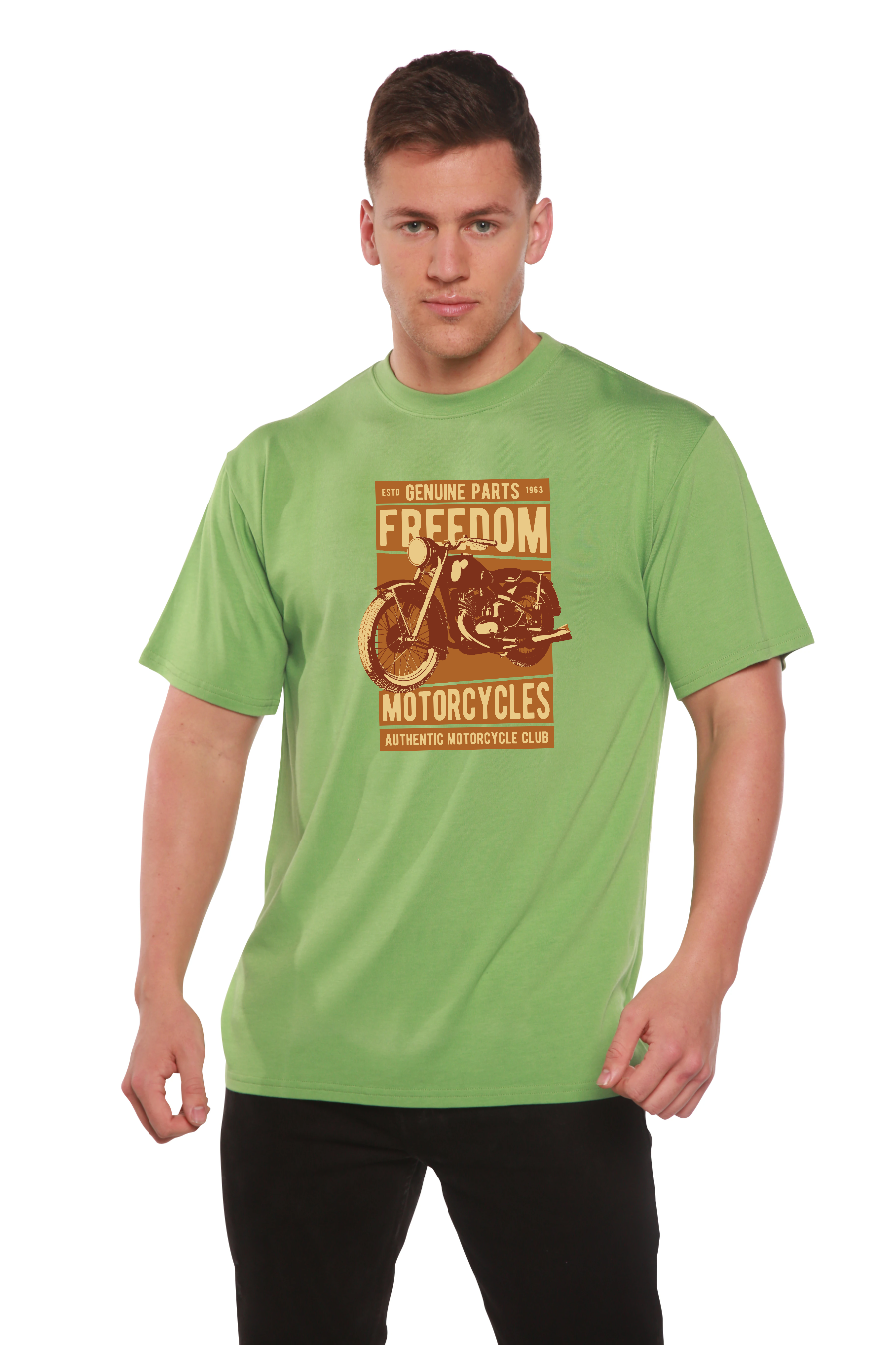 Freedom Motorcycles Men's Bamboo Viscose/Organic Cotton Short Sleeve Graphic T-Shirt - The7Letter