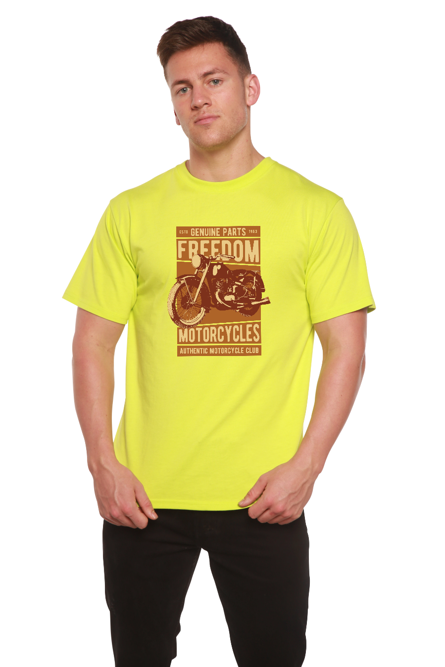 Freedom Motorcycles Men's Bamboo Viscose/Organic Cotton Short Sleeve Graphic T-Shirt - The7Letter