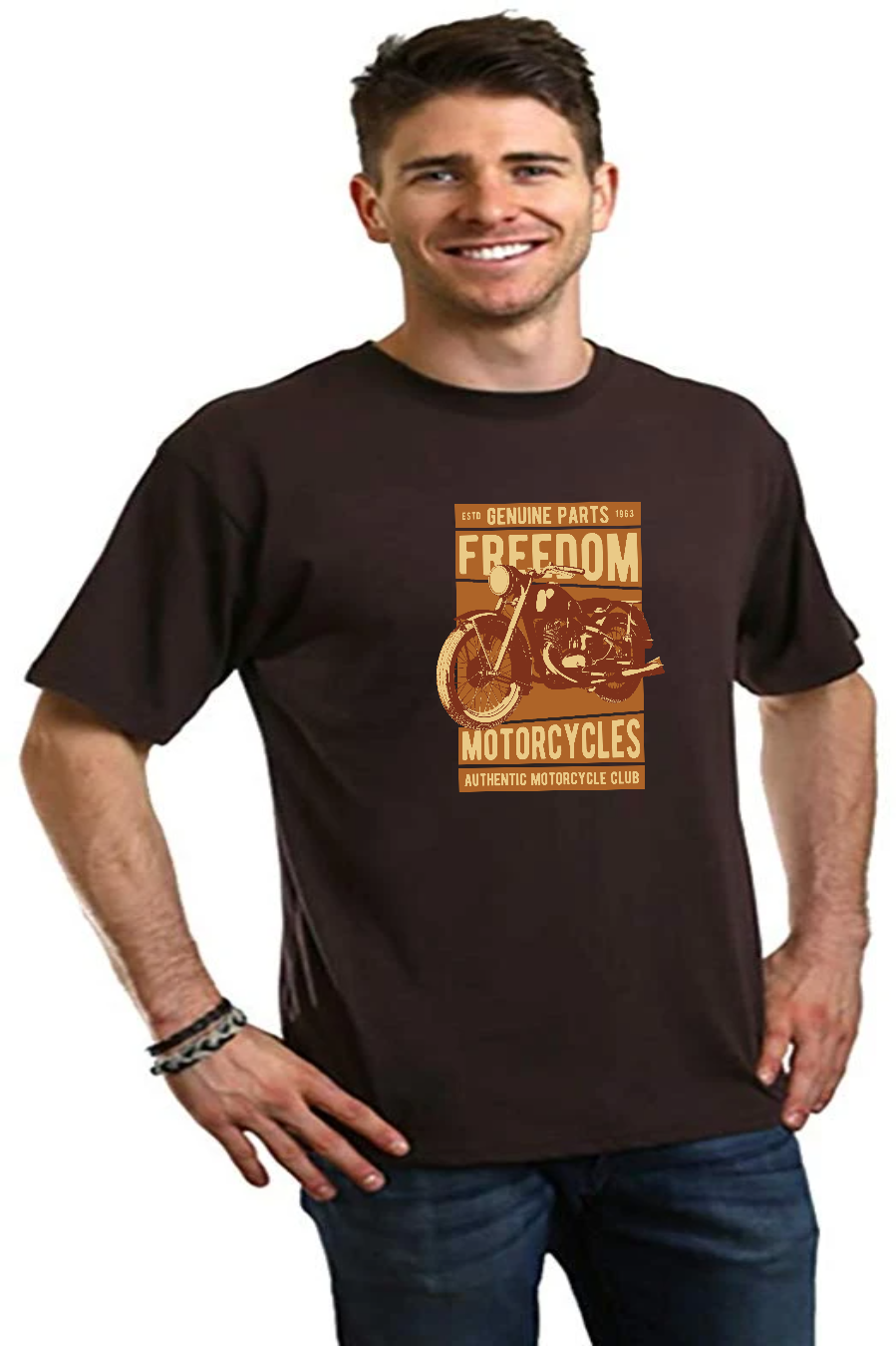 Freedom Motorcycles Men's Bamboo Viscose/Organic Cotton Short Sleeve Graphic T-Shirt - The7Letter