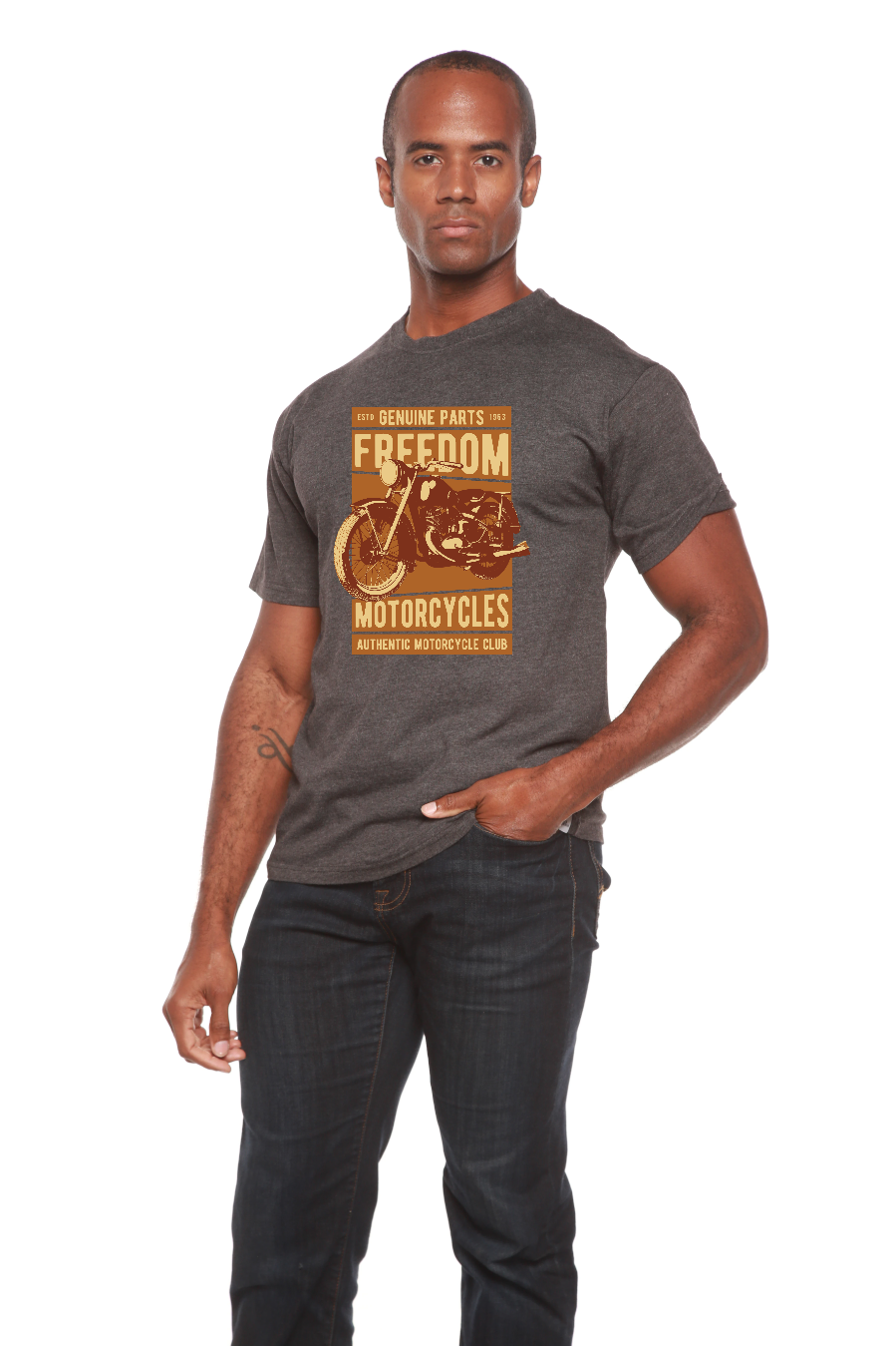 Freedom Motorcycles Men's Bamboo Viscose/Organic Cotton Short Sleeve Graphic T-Shirt - The7Letter