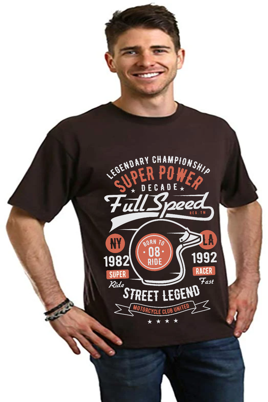 Full Speed Super Men's Bamboo Viscose/Organic Cotton Short Sleeve Graphic T-Shirt - The7Letter