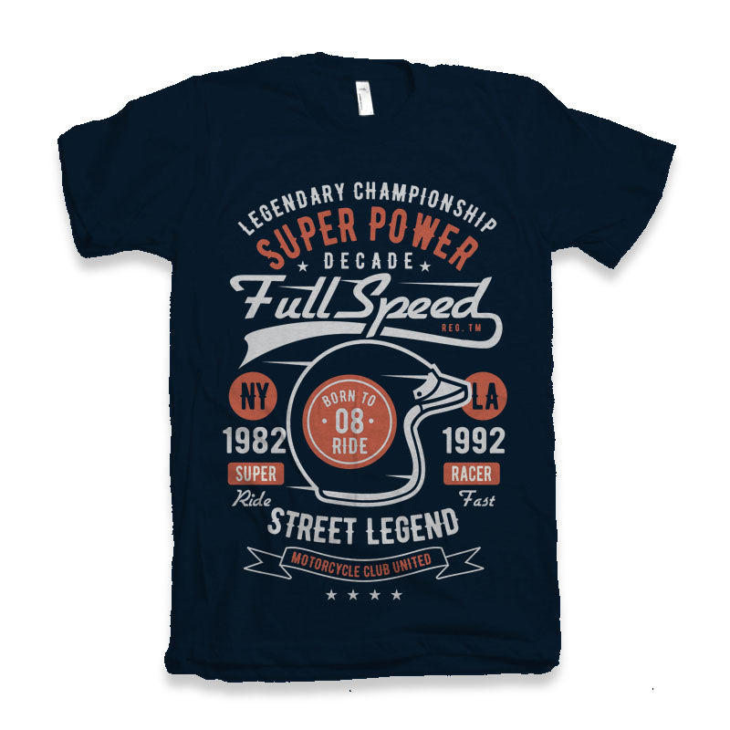 Full Speed Super Men's Bamboo Viscose/Organic Cotton Short Sleeve Graphic T-Shirt - The7Letter