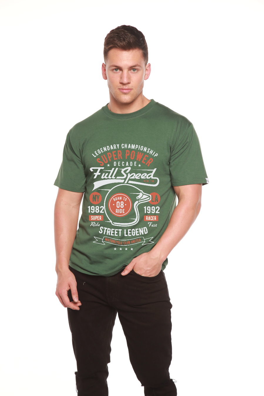Full Speed Super Men's Bamboo Viscose/Organic Cotton Short Sleeve Graphic T-Shirt - The7Letter