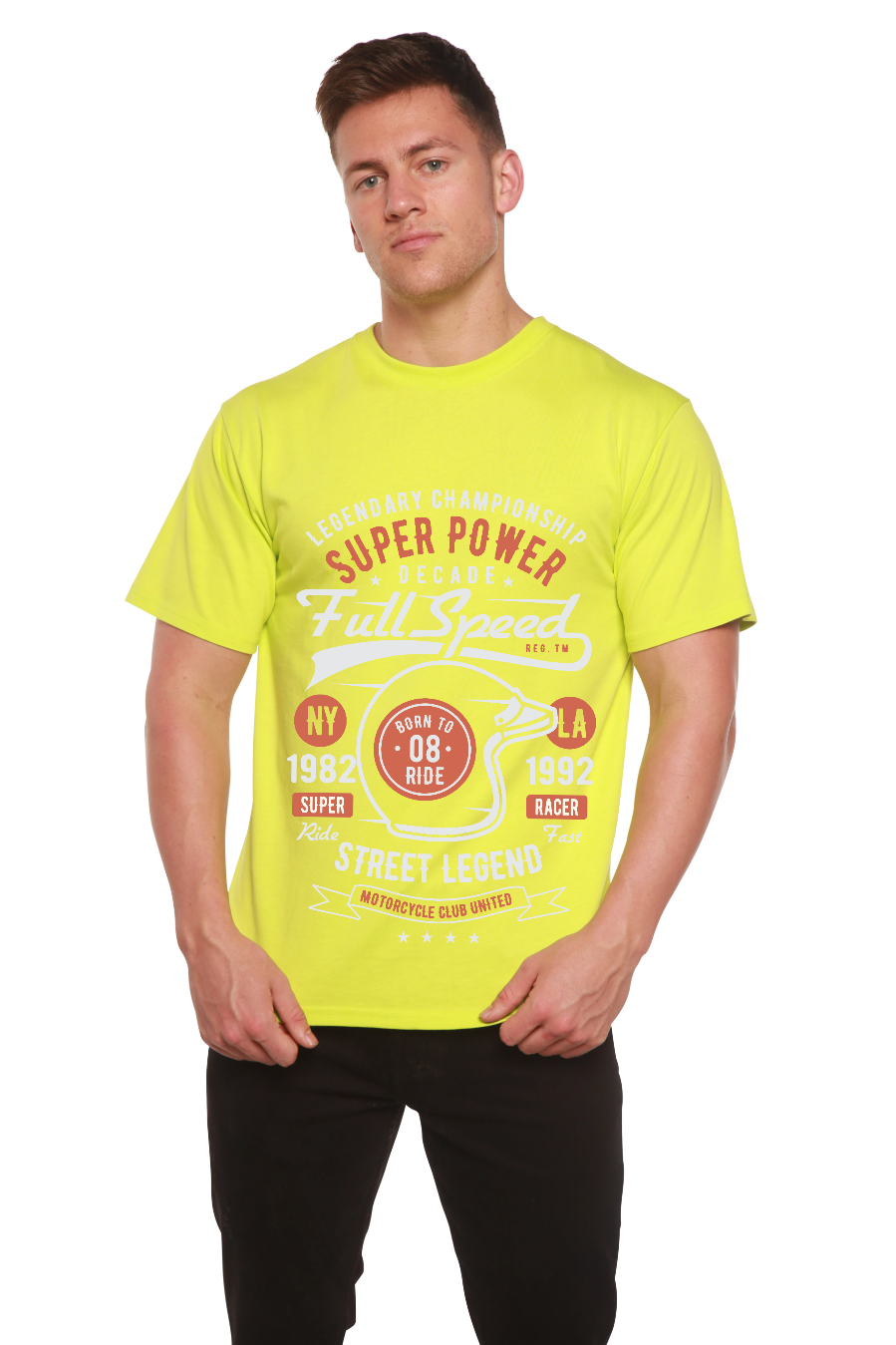 Full Speed Super Men's Bamboo Viscose/Organic Cotton Short Sleeve Graphic T-Shirt - The7Letter