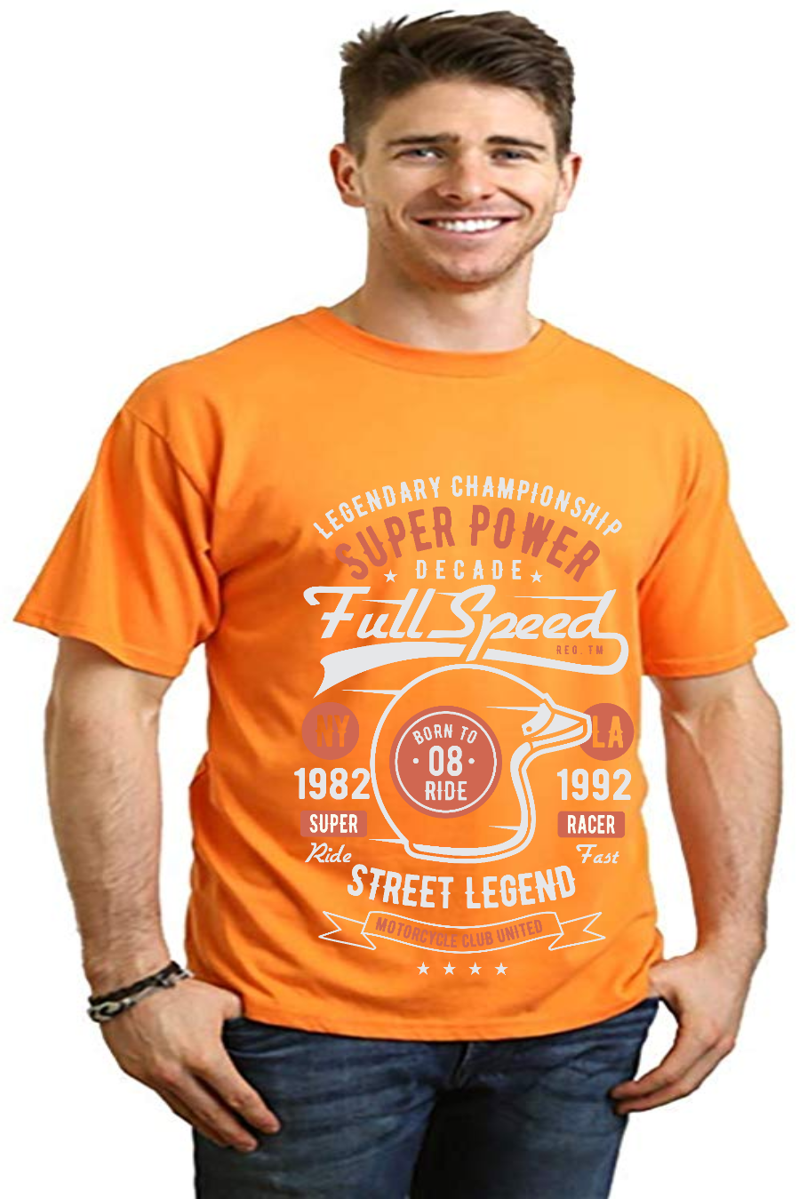 Full Speed Super Men's Bamboo Viscose/Organic Cotton Short Sleeve Graphic T-Shirt - The7Letter