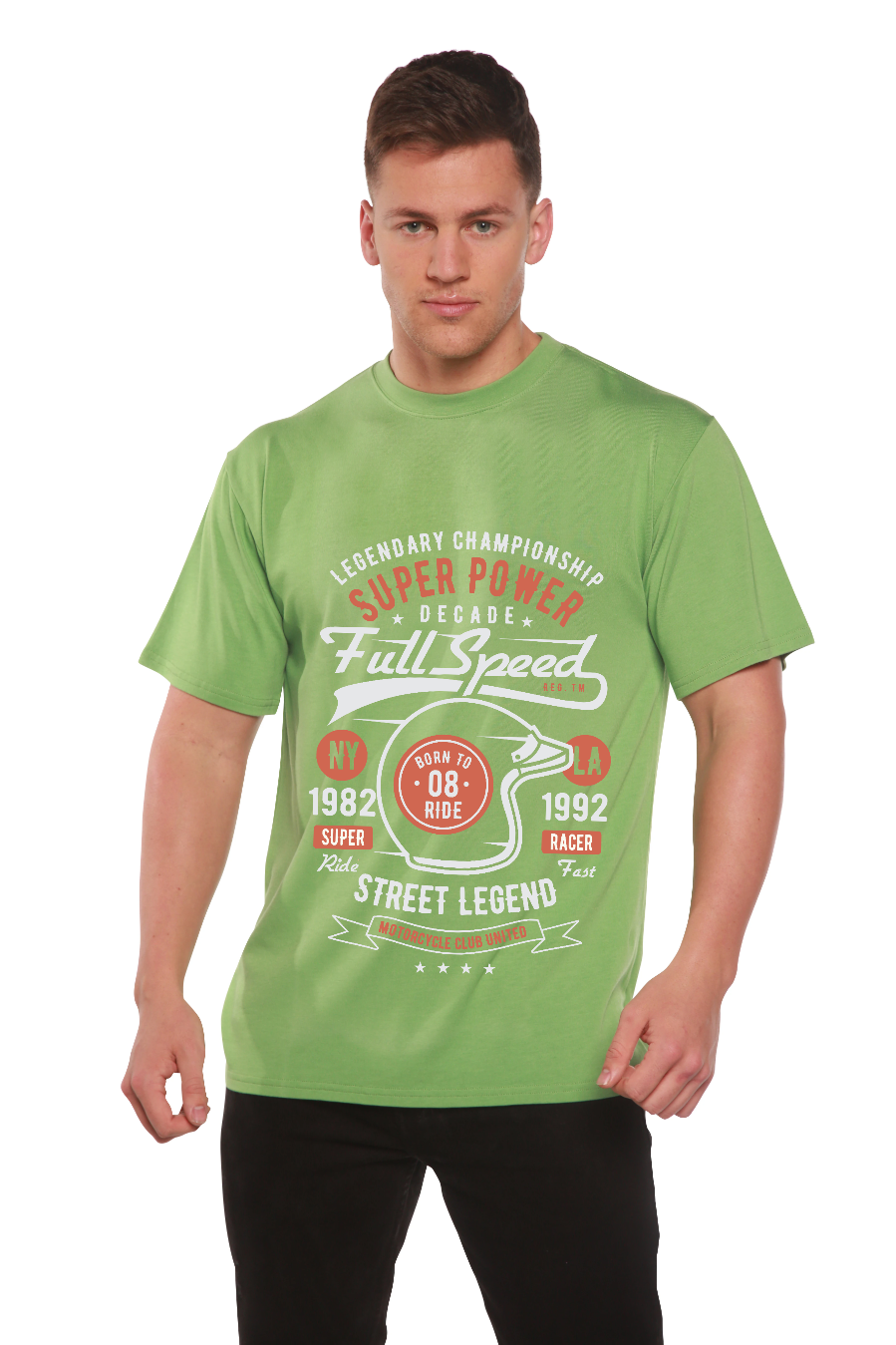 Full Speed Super Men's Bamboo Viscose/Organic Cotton Short Sleeve Graphic T-Shirt - The7Letter