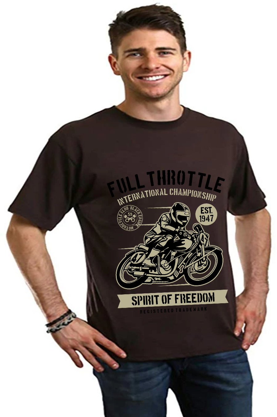 Fuul Throttle Men's Bamboo Viscose/Organic Cotton Short Sleeve Graphic T-Shirt - The7Letter